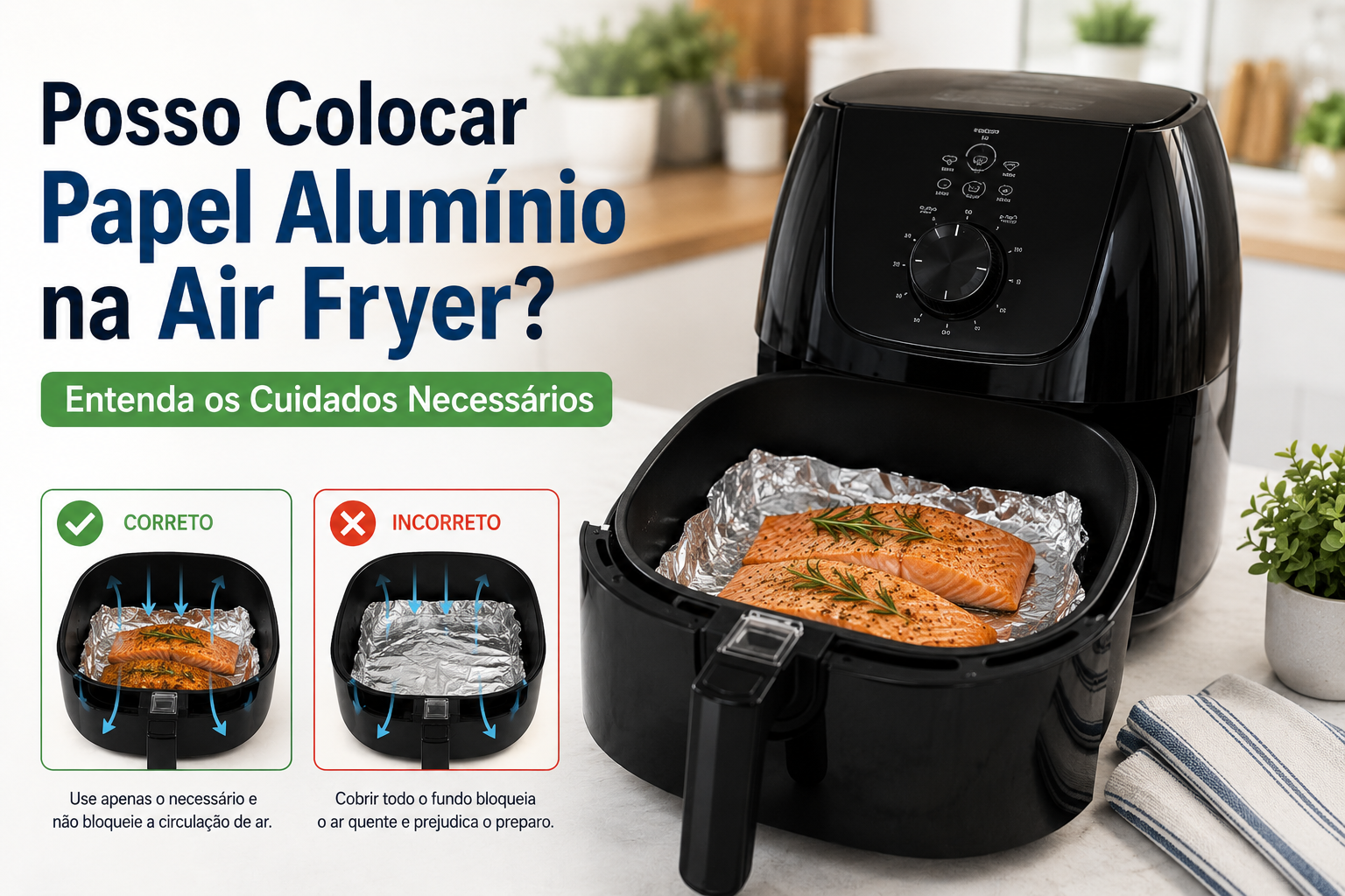 PODE Colocar Papel Alumínio na Air Fryer