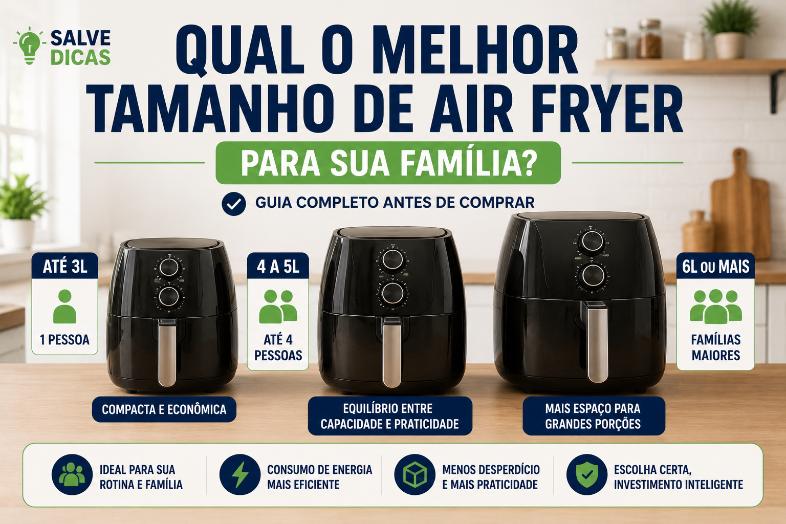 Qual o Melhor Tamanho de Air Fryer
